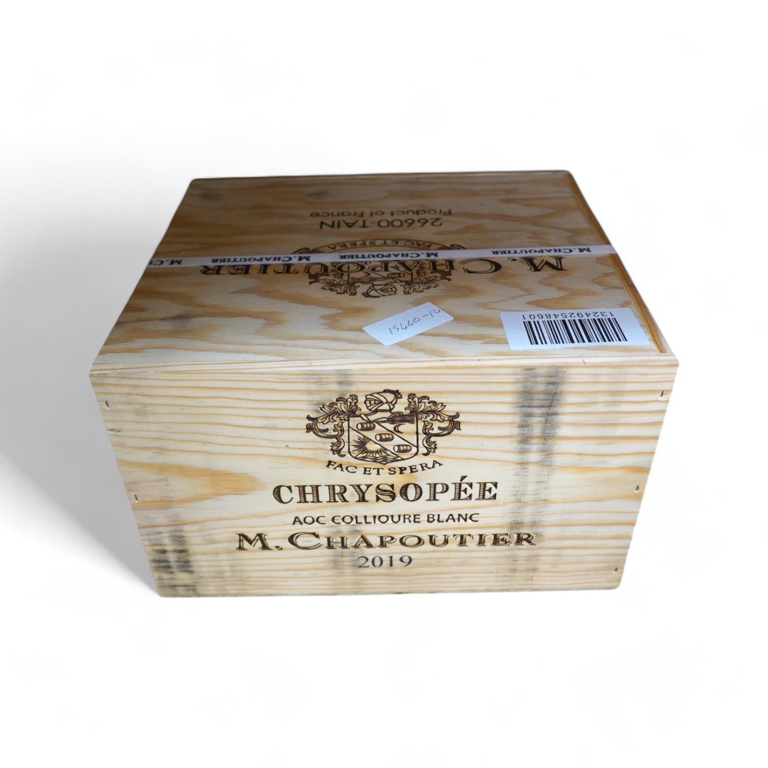 A sealed wood case of twelve bottles of Chrysopee, 2019, M. Charpoutier, in OWC. Condition - good